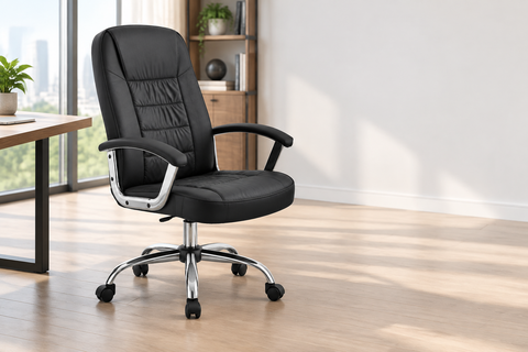 High Back Executive Office Chair PU Leather - Ergonomic Desk Chair