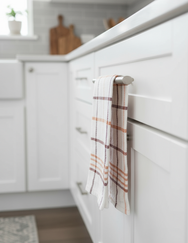 Kitchen Towels UAE Pack of 6 | Green Orange Multi Checks 50x70cm Dubai Abu Dhabi | INFINI HOMES