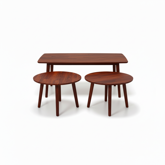 Cherry Coffee Table Set (1+2) | IH 808 | 120x60x45 & 60x60x45 cm