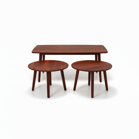 Cherry Coffee Table Set (1+2) | IH 808 | 120x60x45 & 60x60x45 cm