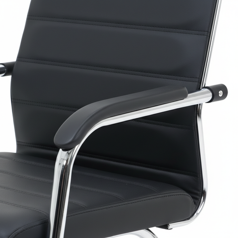 PU Visitor Chair with Chrome Arms & Base | Office Guest Seating UAE | IH C30