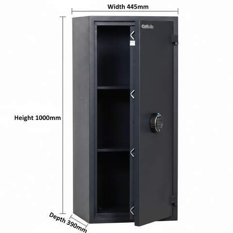 Chubbsafes HOME 90 Digital Safe – 91L Capacity, Fire & Burglary Resistant, Anthracite Finish