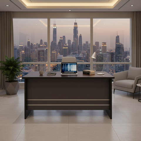 Executive Office Table IH 704 in City View Office Setup – Premium Office Furniture UAE