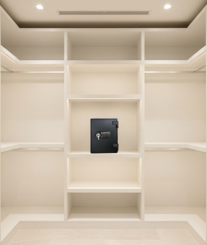 Eagle YES-031DK Fire-Resistant Safe – Black, Digital + Key Lock System