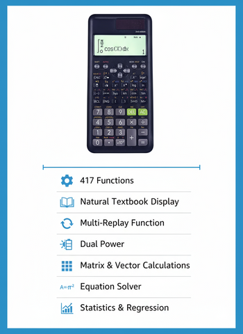 Casio FX-991ES Plus 2nd Edition Scientific Calculator - Black