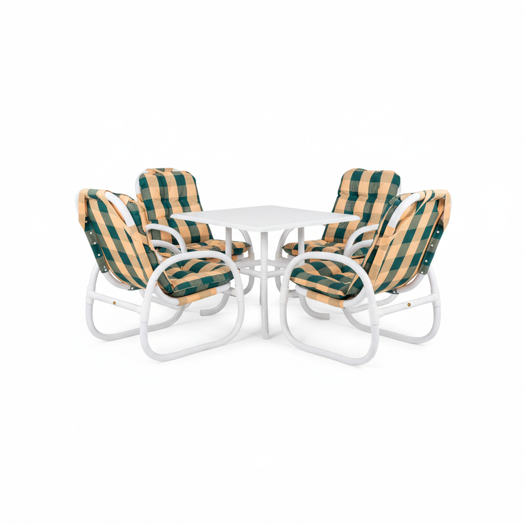 IH 1122 Dining Table and Chair Set UAE | Premium Furniture Dubai Green Cane Check