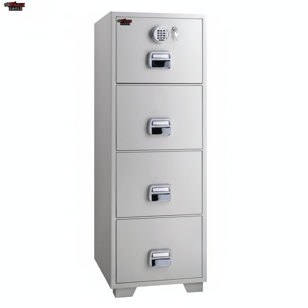 Eagle SF-680-4EKX Fire-Resistant Filing Cabinet UAE | 4 Drawer Digital Lock Safe