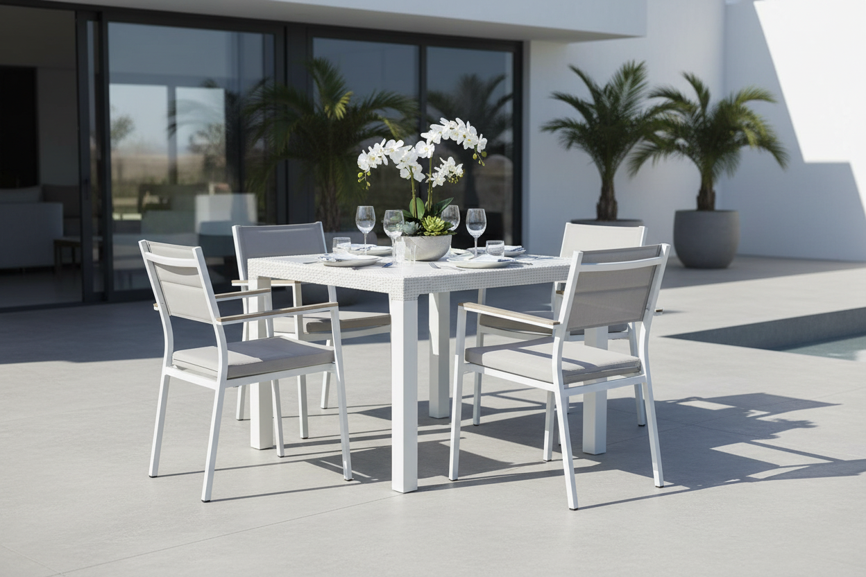 Premium Cedarattan Dining Table 90x90cm - UAE Wide Delivery to Dubai, Abu Dhabi & All Emirates