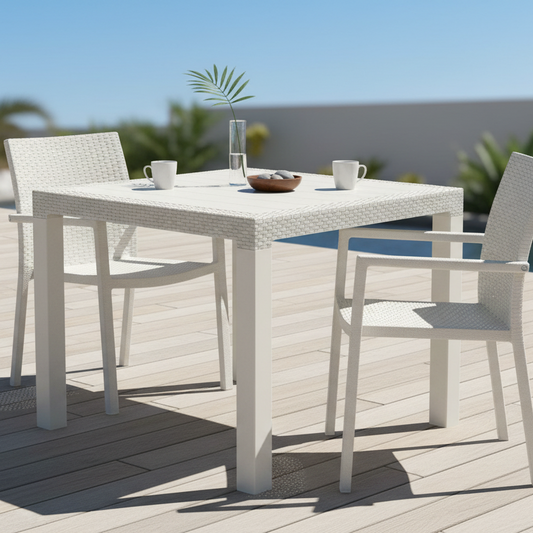 Premium Cedarattan Dining Table 90x90cm - UAE Wide Delivery to Dubai, Abu Dhabi & All Emirates