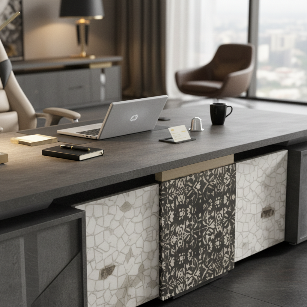 L-Shape Office Desk 1.8m Grey | Premium Ergonomic Workstation UAE