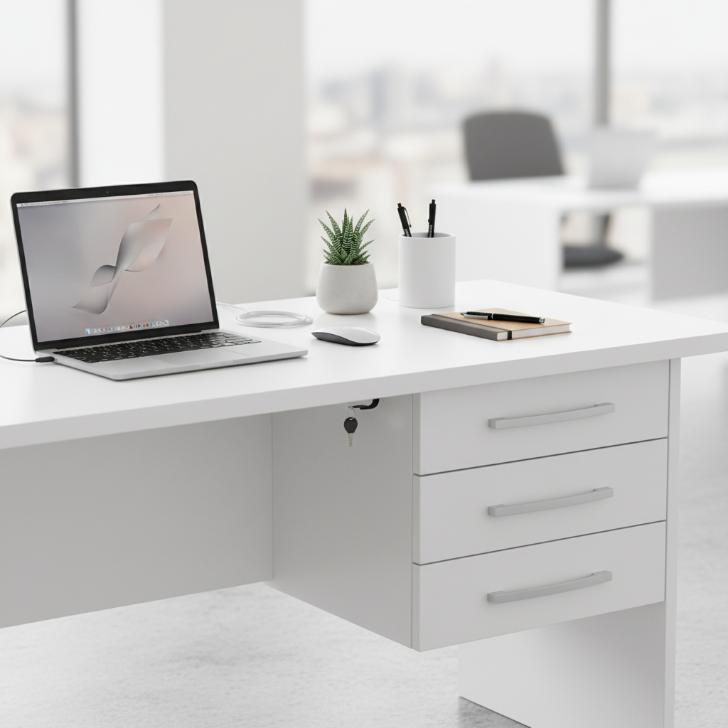 Office Desk White 120x60x75 cm | Premium Workstation UAE