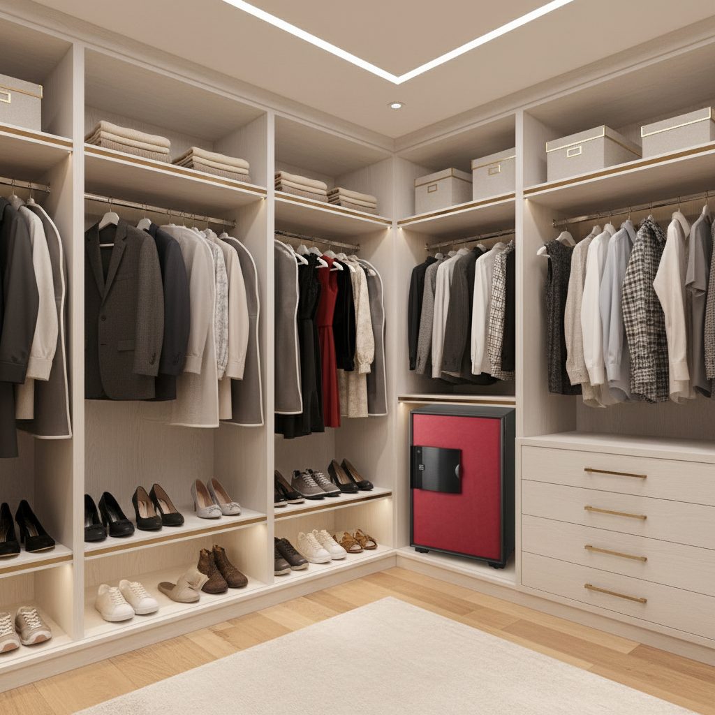 Eagle EGE-070 Fire-Resistant Safe – Black/Red, Digital + Key Lock System