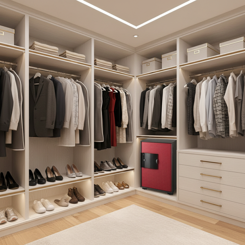 Eagle EGE-070 Fire-Resistant Safe – Black/Red, Digital + Key Lock System