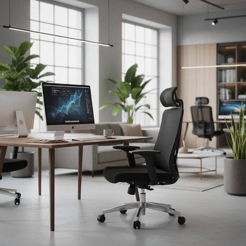 Ergonomic Mesh Office Chair with Headrest - High Back Executive Chair UAE | Black IH A213-H