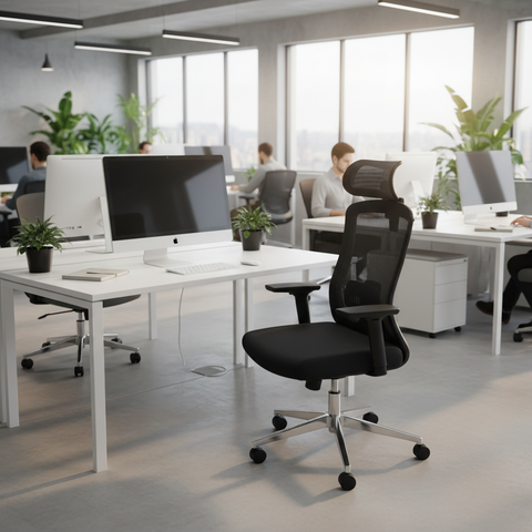 Ergonomic Mesh High Back Office Chair with Headrest UAE | Premium Executive Chair Dubai | IH 2558
