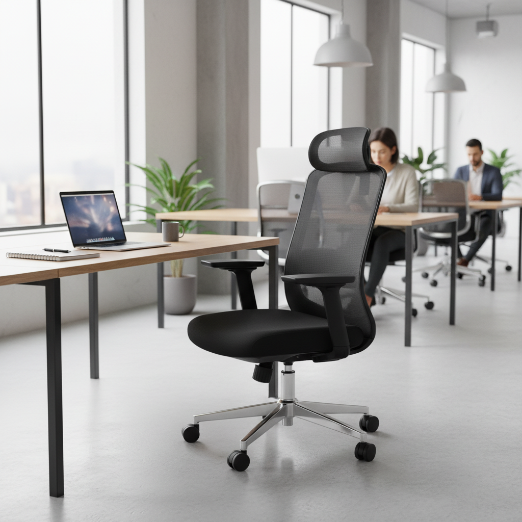 Ergonomic Mesh Office Chair with Headrest - High Back Executive Chair UAE | IH 889-A