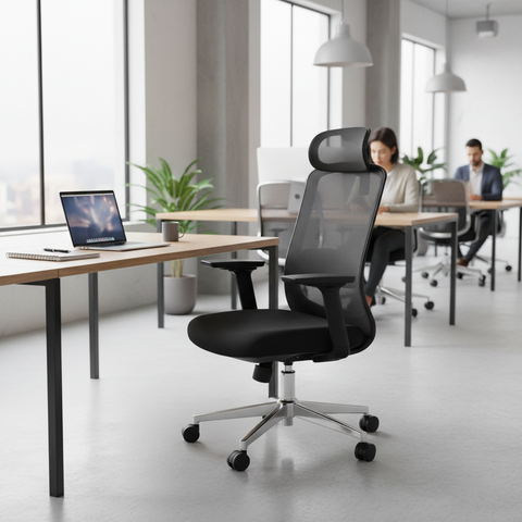 Ergonomic Mesh Office Chair with Headrest - High Back Executive Chair UAE | IH 889-A