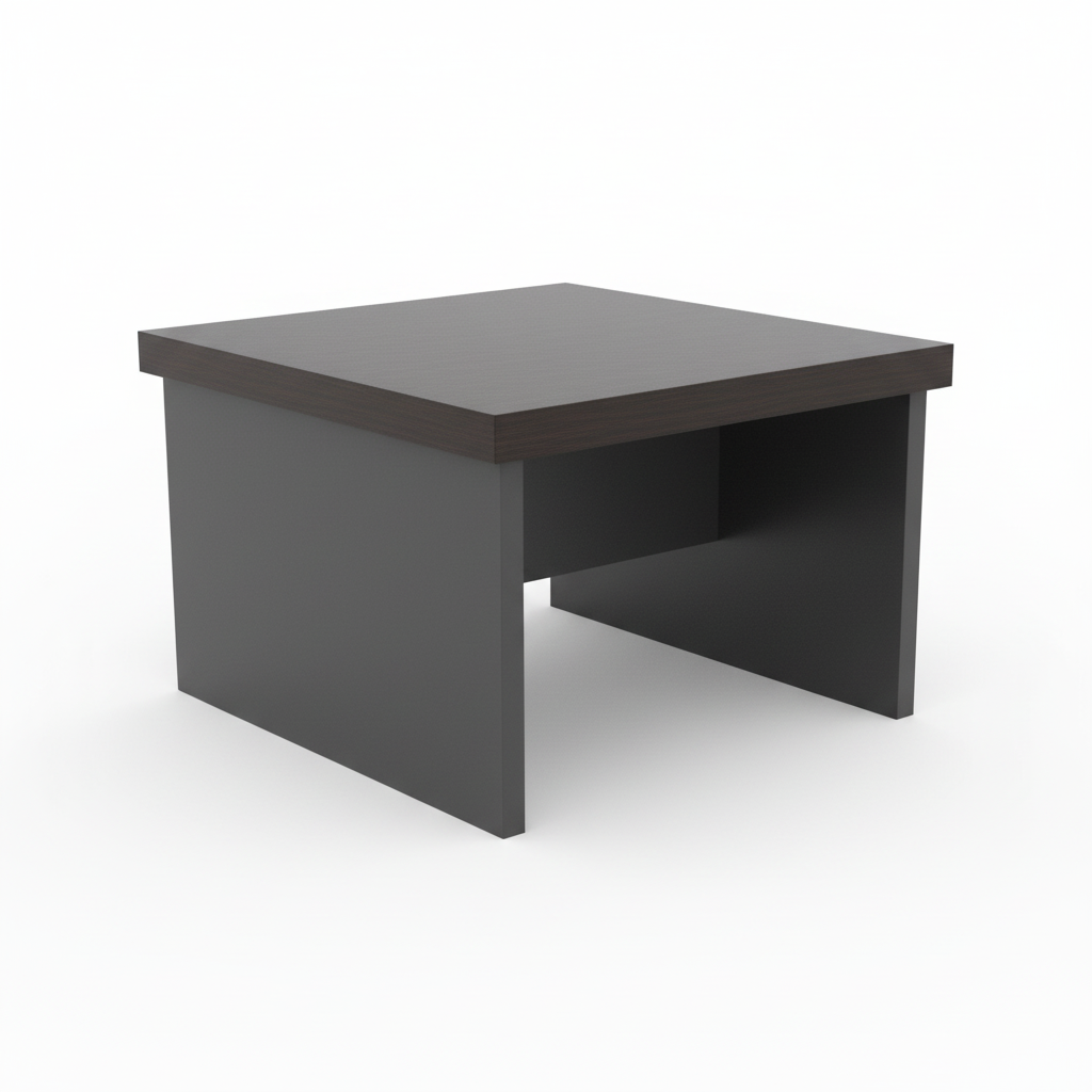 Center Table IH 6060 | Coffee & Grey | 60×60×45 cm | INFINI HOMES