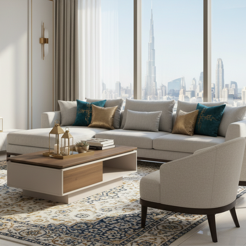 Velora Coffee Table 140x70cm - Modern Living Room Center Table Dubai UAE