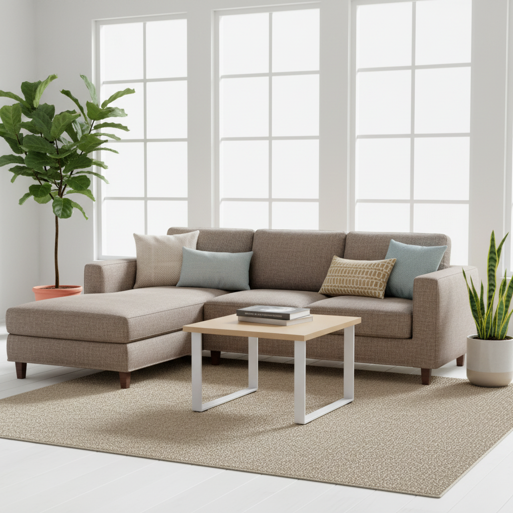 Coffee Table 60x60cm Oak & White - Modern Living Room Furniture UAE | Fast Delivery Dubai
