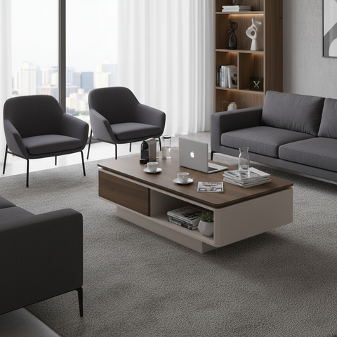 Velora Coffee Table 140x70cm - Modern Living Room Center Table Dubai UAE