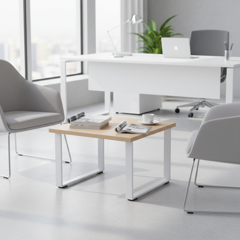 Coffee Table 60x60cm Oak & White - Modern Living Room Furniture UAE | Fast Delivery Dubai