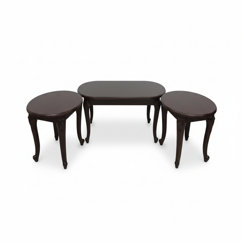 Mahogany Coffee Table Set (1+2) | IH 6006 – INFINI HOMES UAE