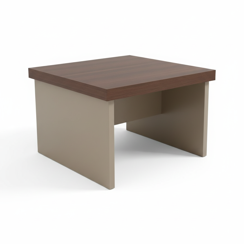 Center Table IH 6060 | Oak & Beige | 60x60x45 cm | INFINI HOMES