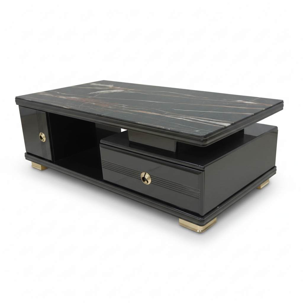Black Center Table 120x60x44.5 CM | Modern Coffee Table UAE – IH CT302
