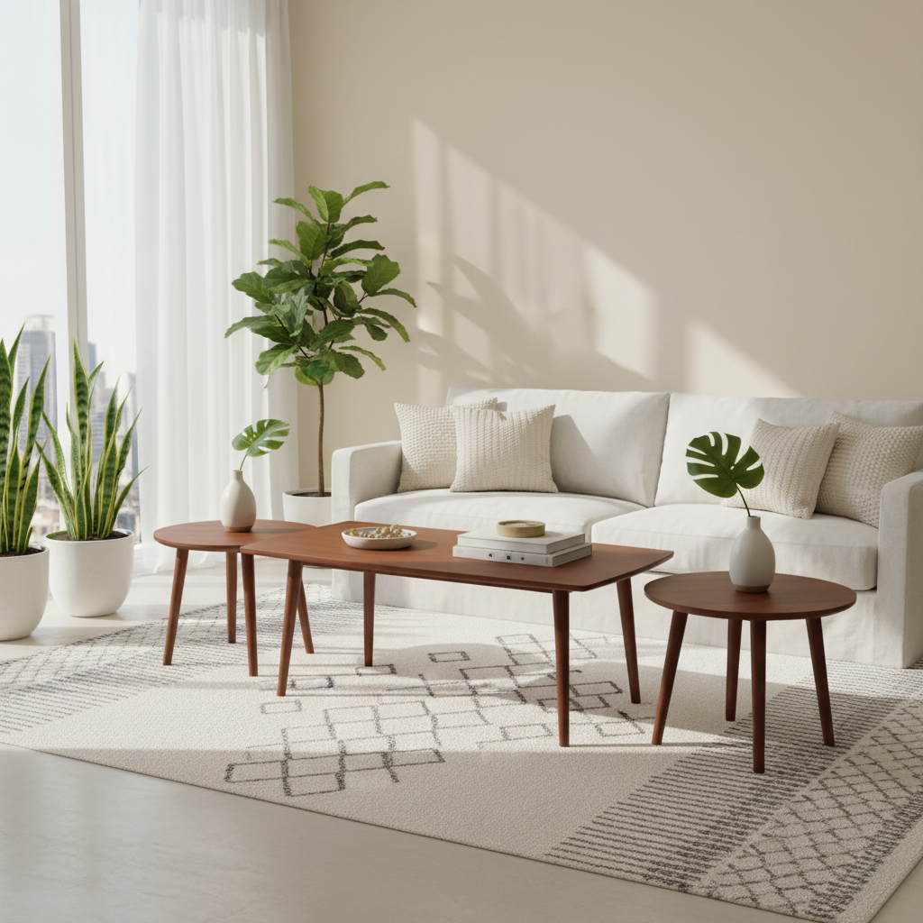 Coffee Table Set (1+2) | Premium Living Room Furniture UAE