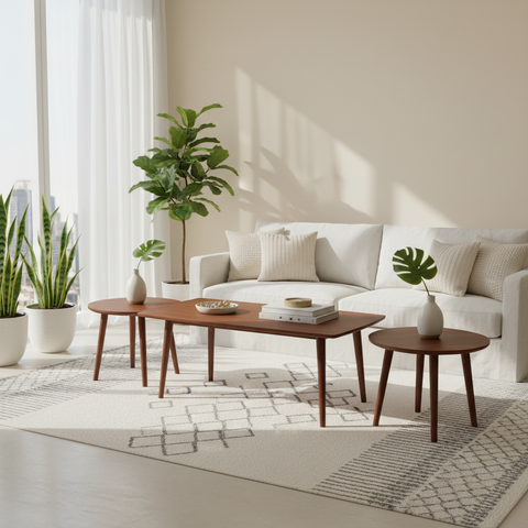 Coffee Table Set (1+2) | Premium Living Room Furniture UAE
