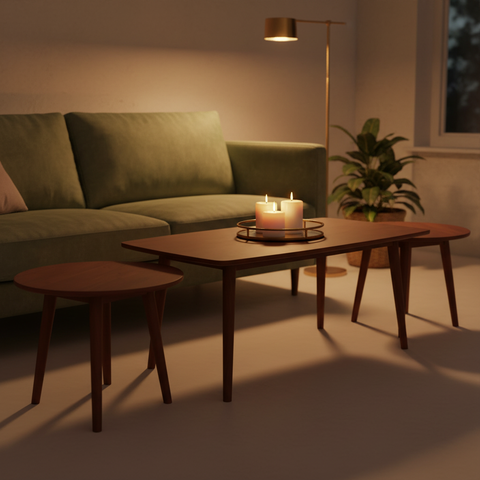 Coffee Table Set (1+2) | Premium Living Room Furniture UAE