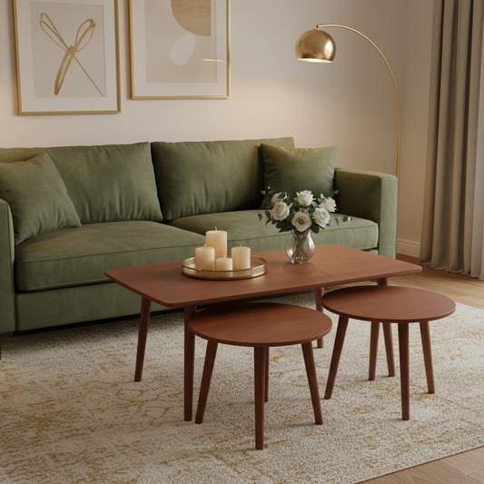 Coffee Table Set (1+2) | Premium Living Room Furniture UAE