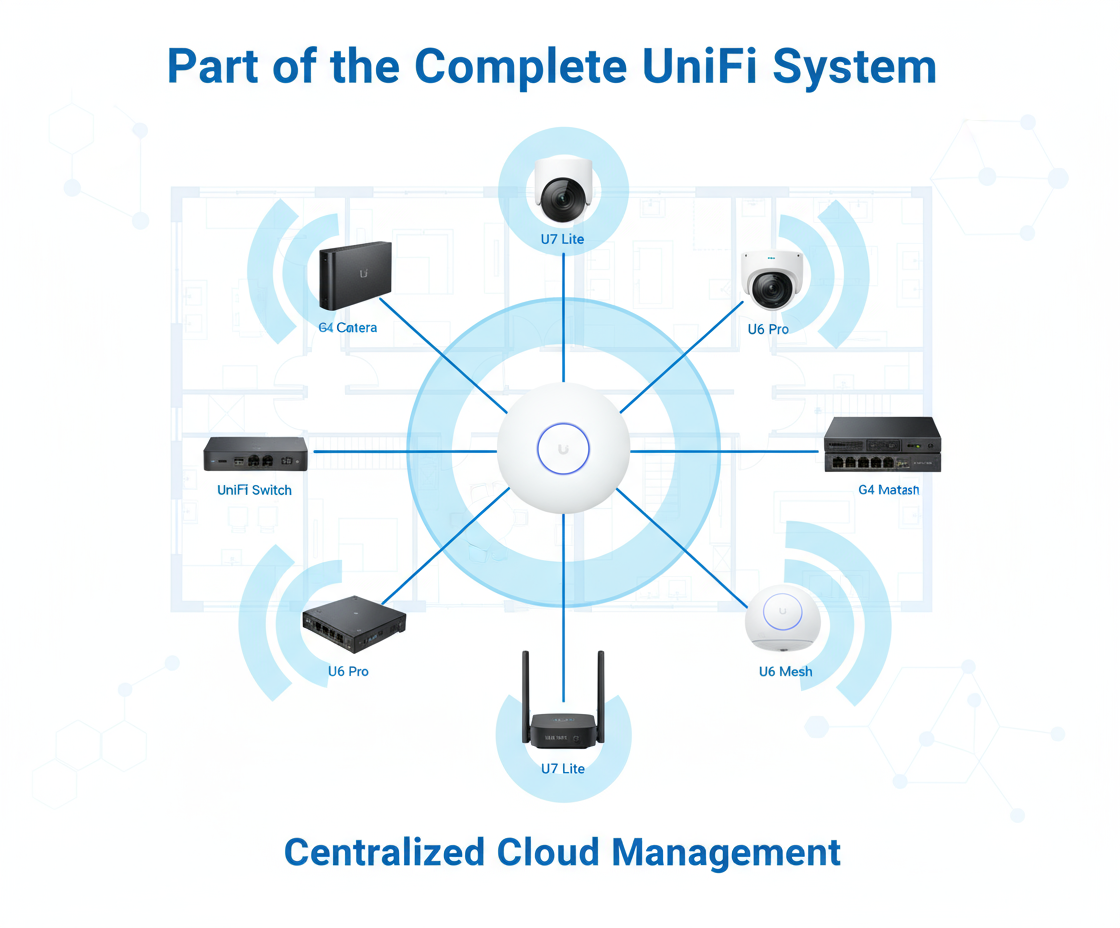 Ubiquiti UniFi U7 Lite WiFi 7 Access Point - Next-Gen Wireless AP