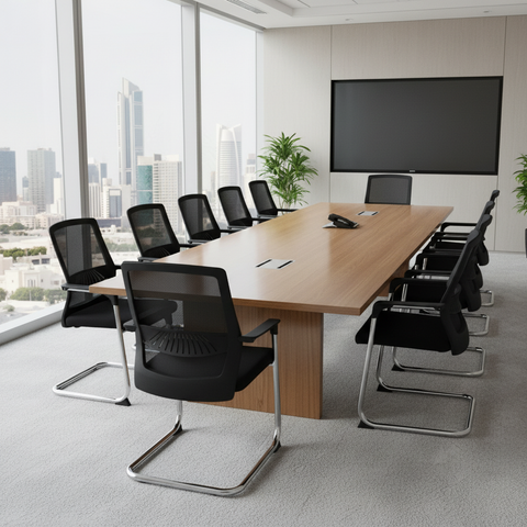 Mesh Back Visitor Chair UAE | Chrome Base Office Chair Dubai | IH 1003 BLK