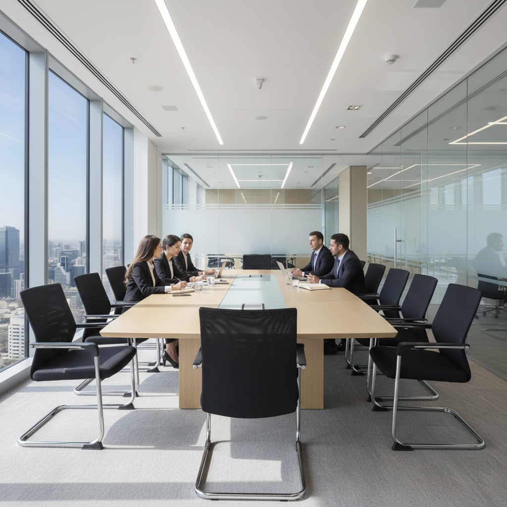 Mesh Back Visitor Chair UAE | Office Guest Chair with Chrome Base | Dubai Abu Dhabi | IH 1005V