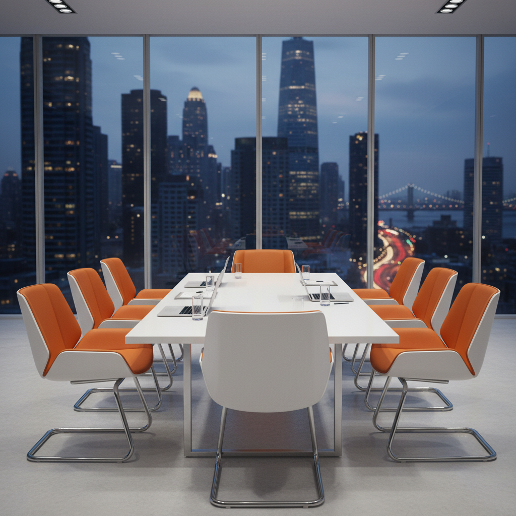Bent Wood Executive Revolving Visitor Chair PU in Conference Room - Office Furniture UAE