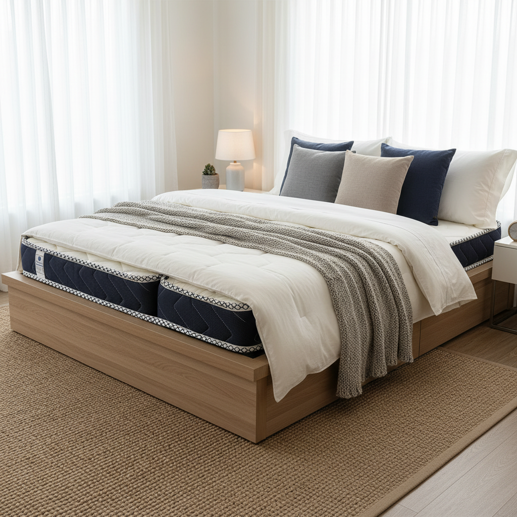 INFINI HOMES High Density Foam White Mattress - 90x190x10cm Folding