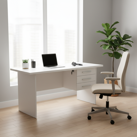 Office Desk White 120x60x75 cm | Premium Workstation UAE