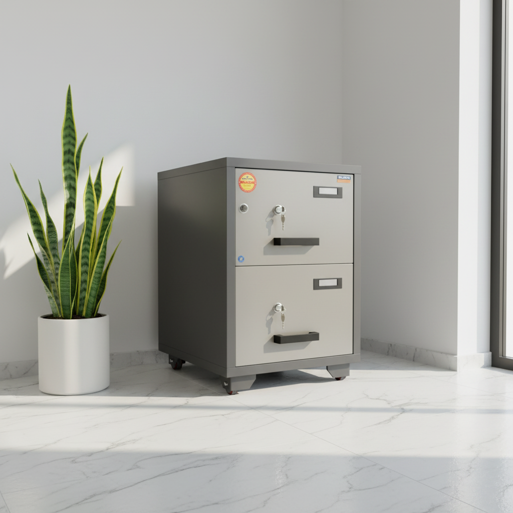 Valberg FC 2K-KK Fire Resistant 2-Drawer Filing Cabinet | UAE