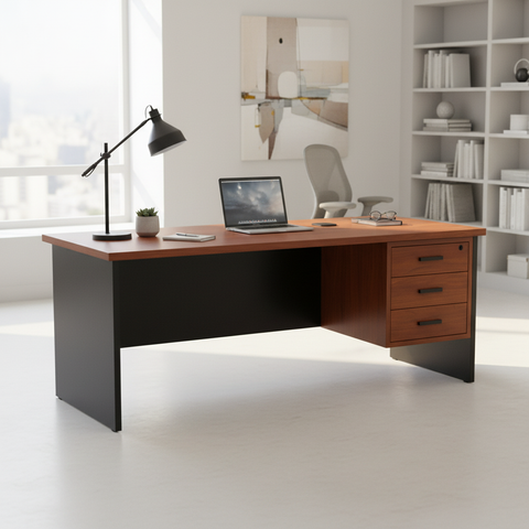 Office Desk Cherry Black 160x74x75cm - Premium Executive Desk UAE