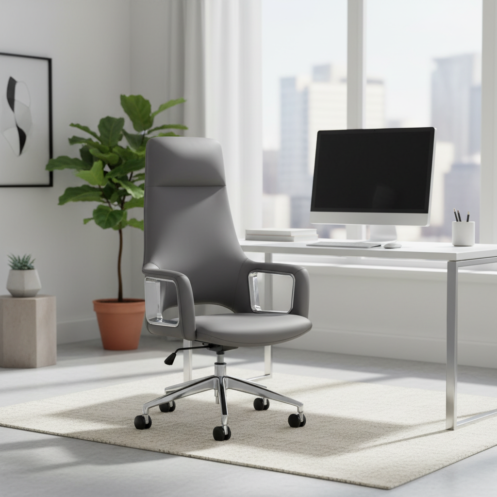 Executive Meeting Table Chairs UAE | Premium Office Seating (Dark Grey)