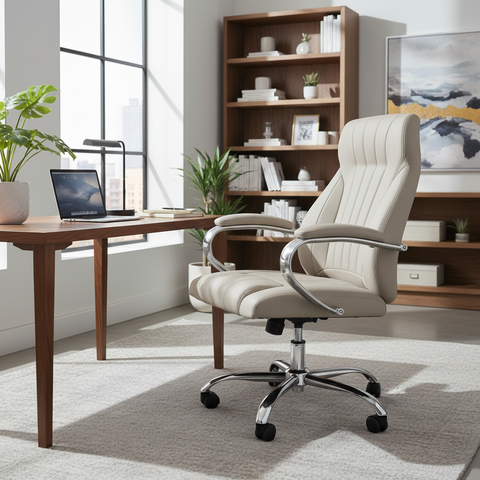 High Back Executive Office Chair PU Leather - Ergonomic Desk Chair Dubai UAE | IH 923