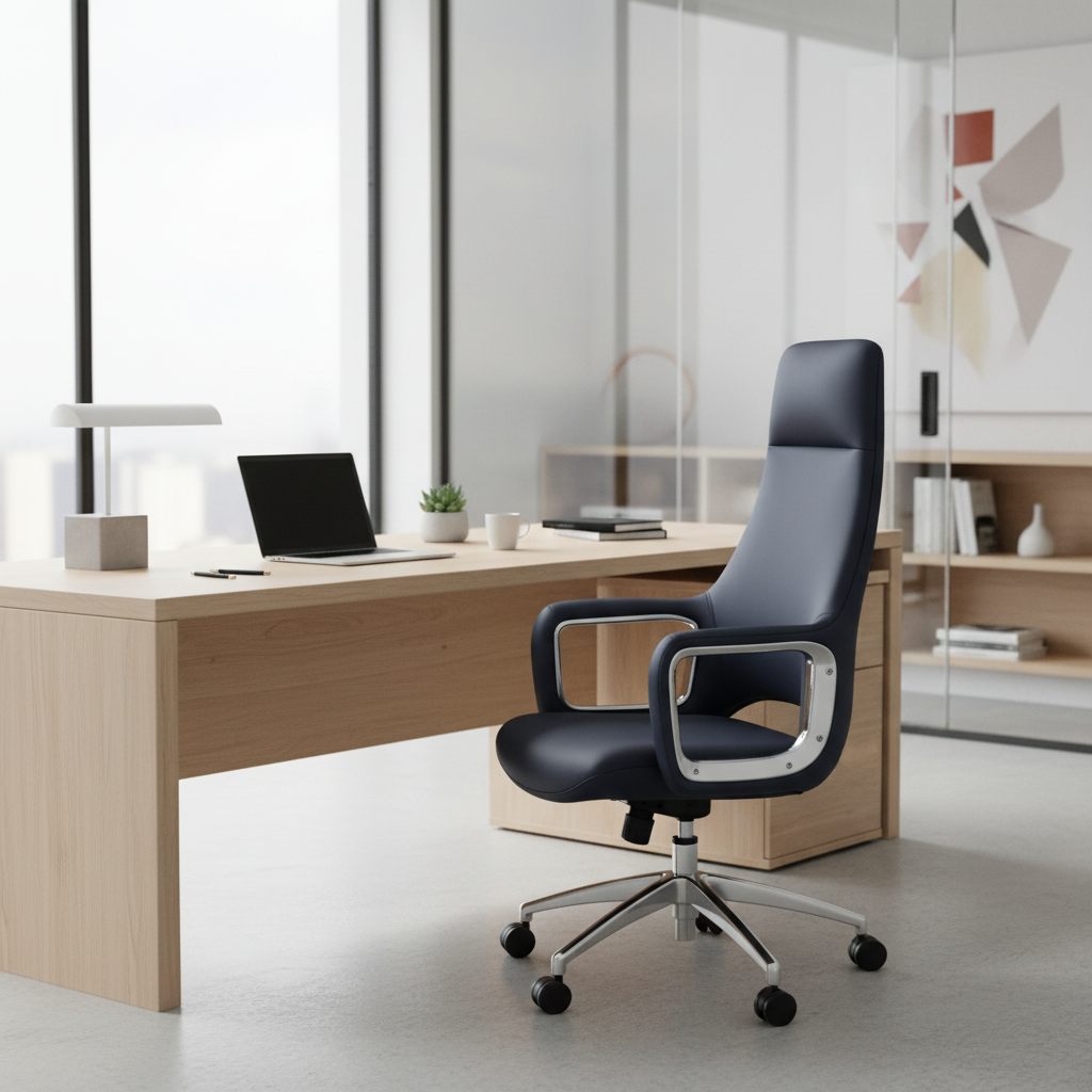 Executive Meeting Table Chairs UAE | Premium Office Seating (Blue)
