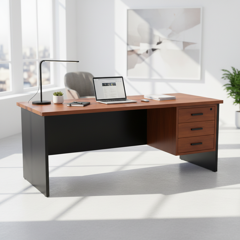 Office Desk Cherry Black IH GE180 | Premium Executive Desk UAE