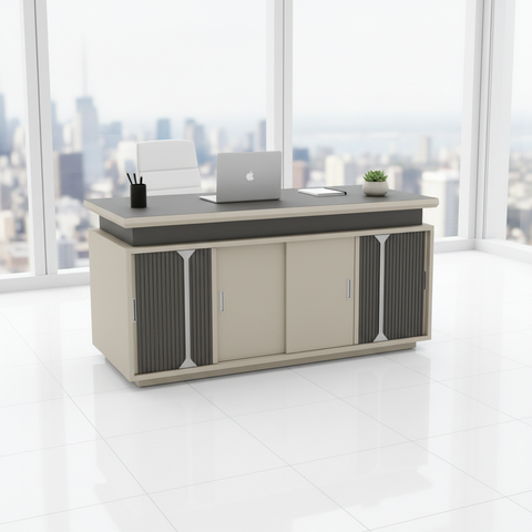 Office Desk 1.4m Purple Gold & Light Khaki UAE | 140x70x75cm Premium Workstation | IH 6214