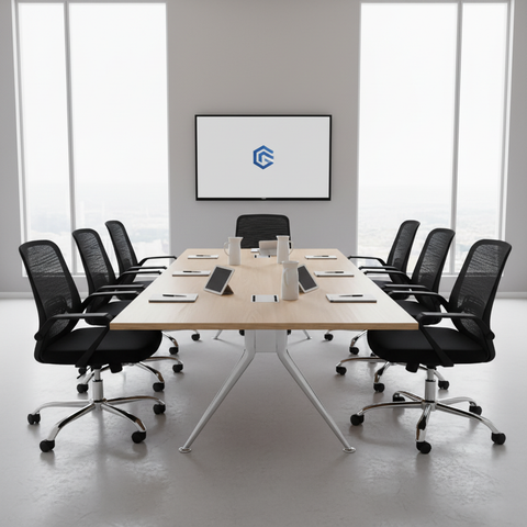 Medium Back Mesh Office Chair UAE | Ergonomic Chrome Base | Dubai Abu Dhabi | IH 9397 BLK