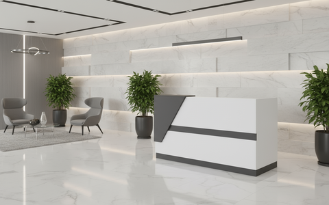 Reception Desk 180cm with Drawers UAE | Modern Office Reception Table Dubai