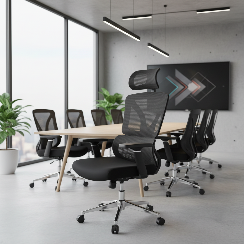 Ergonomic Mesh High Back Office Chair with Headrest - Dubai UAE | Premium Executive Chair | IH 121
