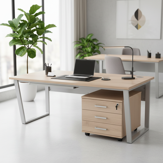 Office Desk 1.2m Beech White | Premium Workstation UAE | INFINI HOMES